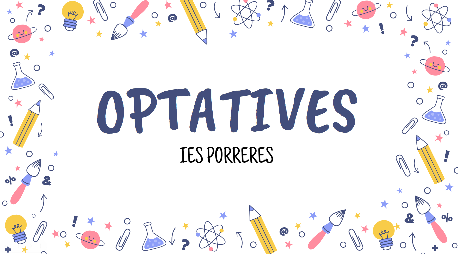 selecció de matèries optatives